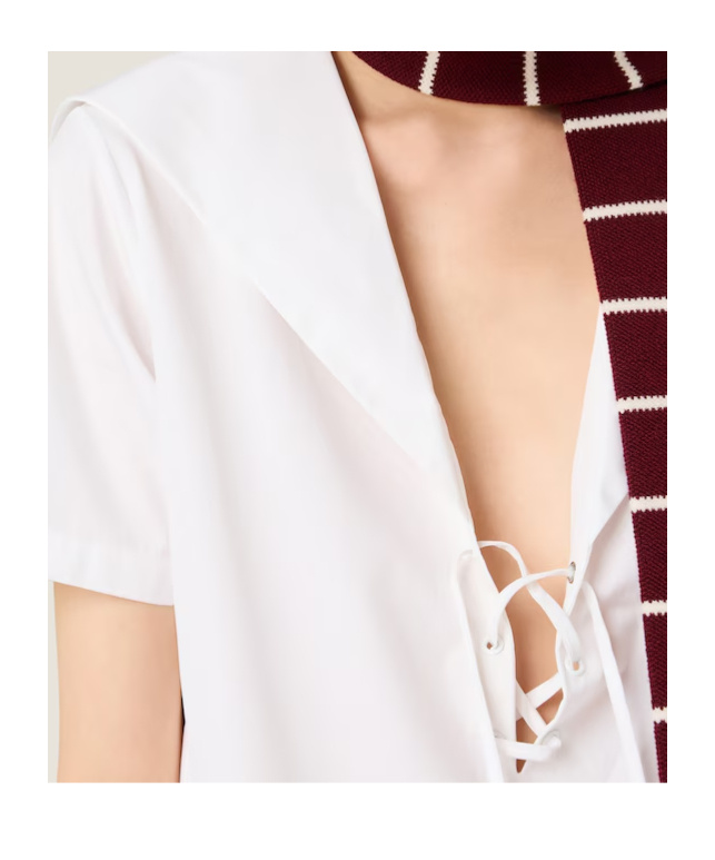 Miu Miu Chic Poplin Mini Dress In White