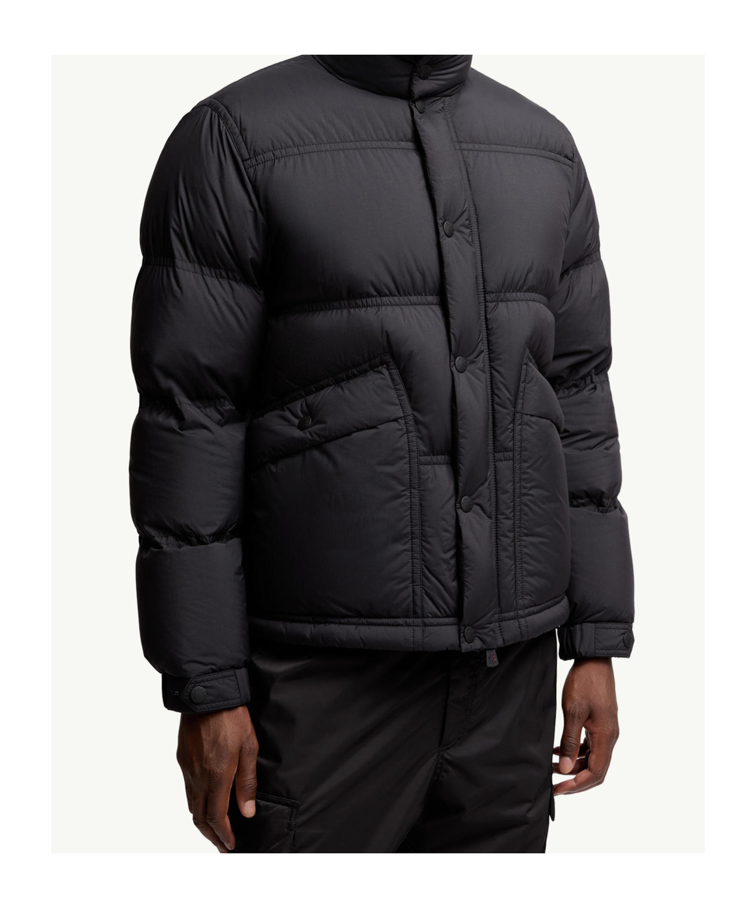 Moncler Grenoble Sernur Button-up Puffer Jacket In Black