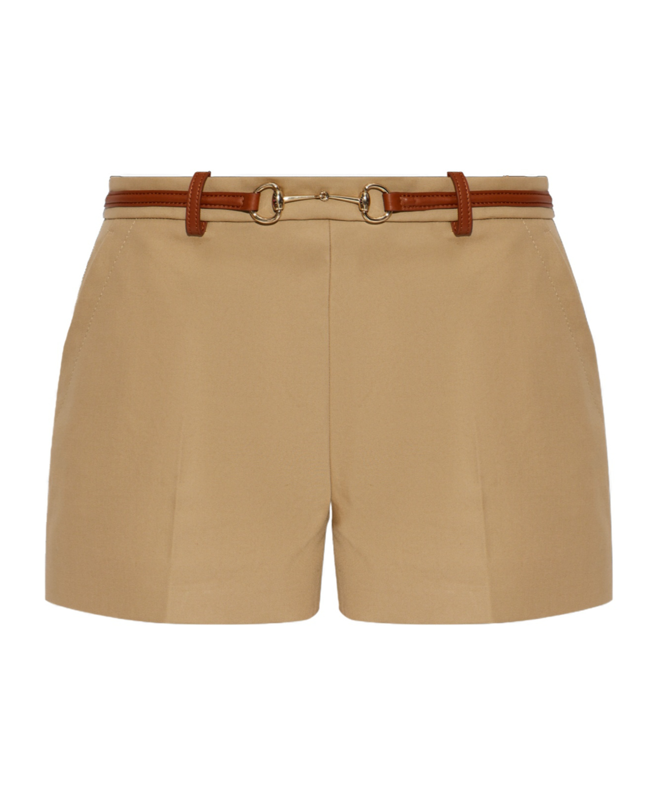 Gucci Strap-up Shorts In Nude
