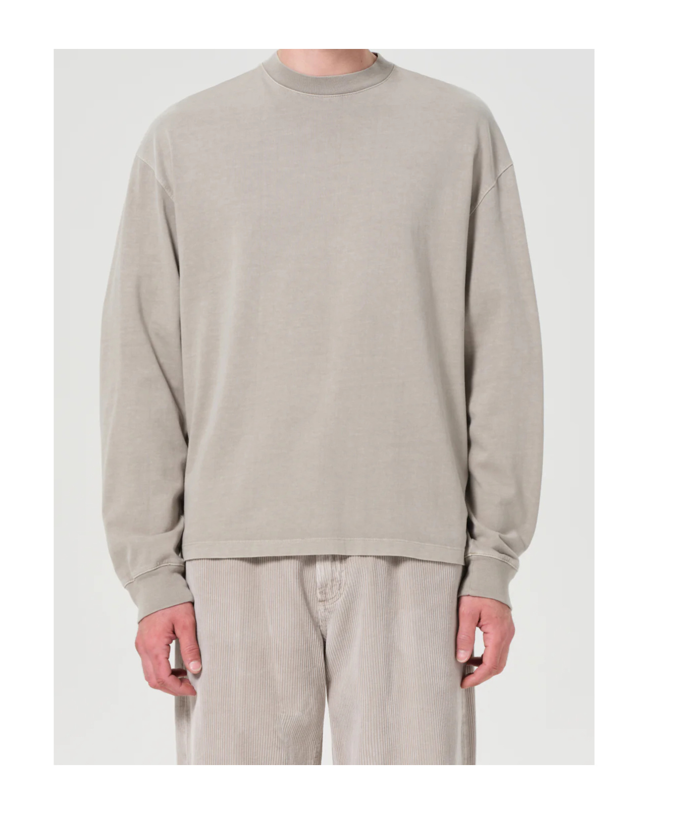 Agolde Asha Long-sleeved T-shirt In Brown