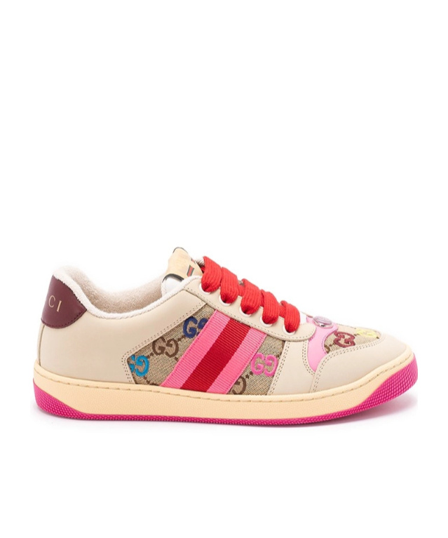 Gucci Screener Trainer In Gg Fabric And Multicolour Details Women In Multi