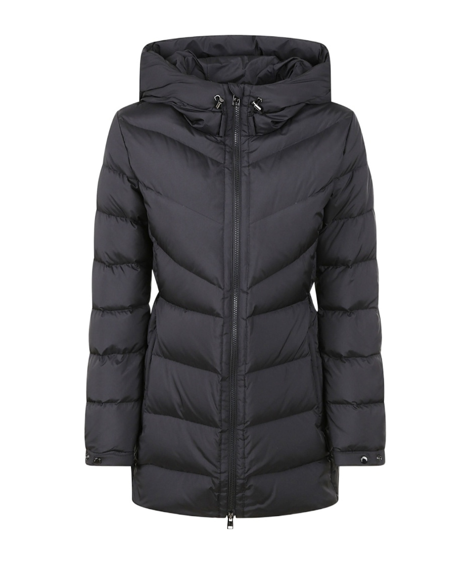 Woolrich Hooded Down Jacket In Black