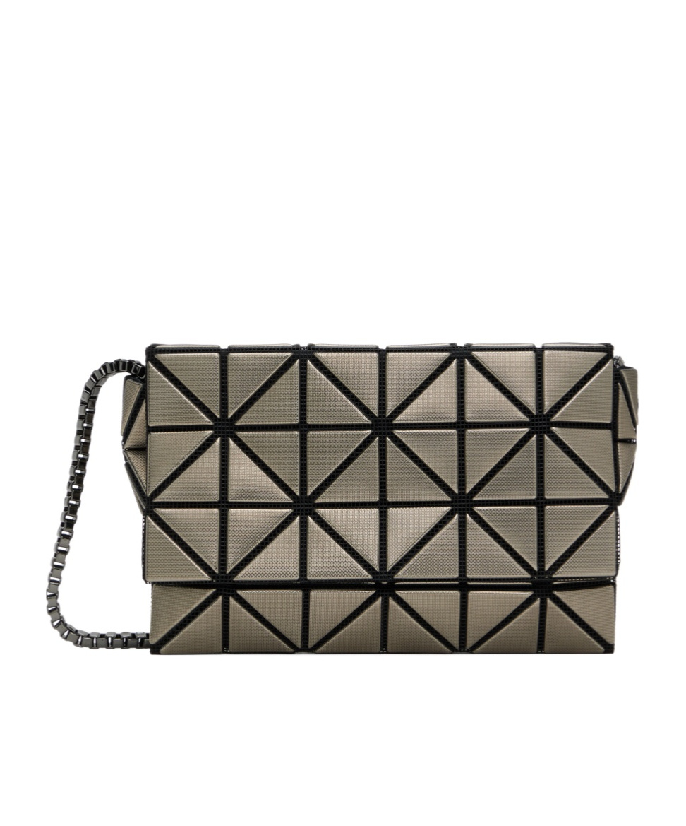Bao Bao Issey Miyake Gunmetal Platinum Coffret Shoulder Bag In Green