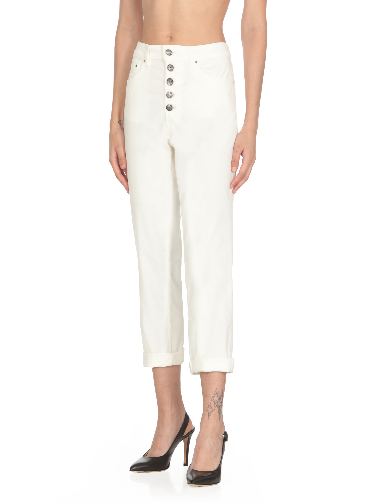 Dondup Koons Bull Stretch Jeans In White