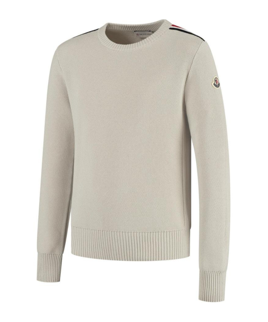 Moncler Enfant Logo-patch Crewneck Jumper In Multi
