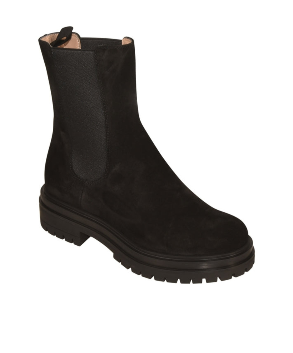 Gianvito Rossi Round Toe Ankle Boots In Black