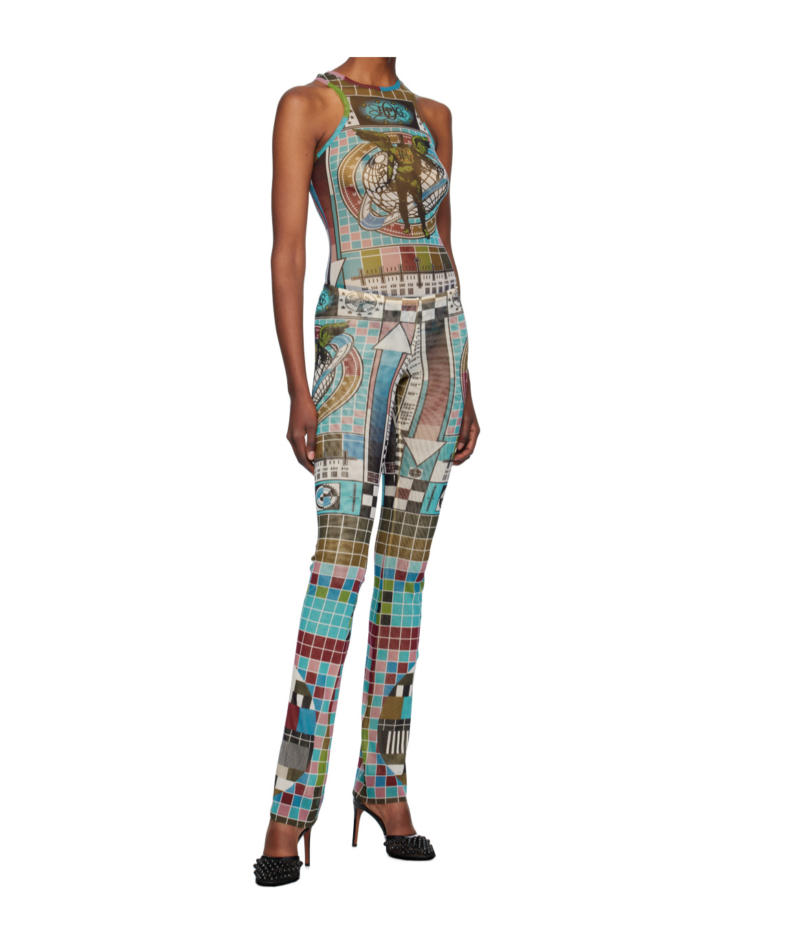 Jean Paul Gaultier Multicolor Printed Casual Pants In Multi