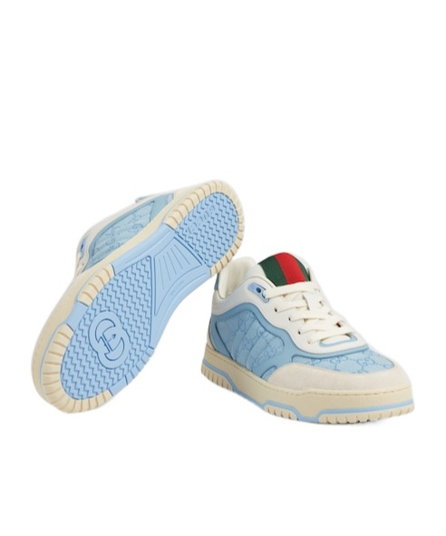 Gucci Re-web Lace-up Sneakers In Blue