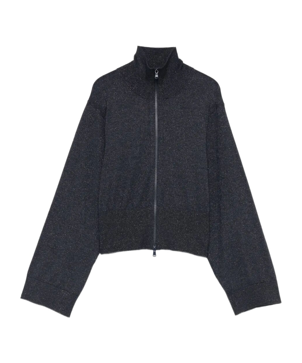 Brunello Cucinelli Lurex-detail Zip-up Blouse In Black