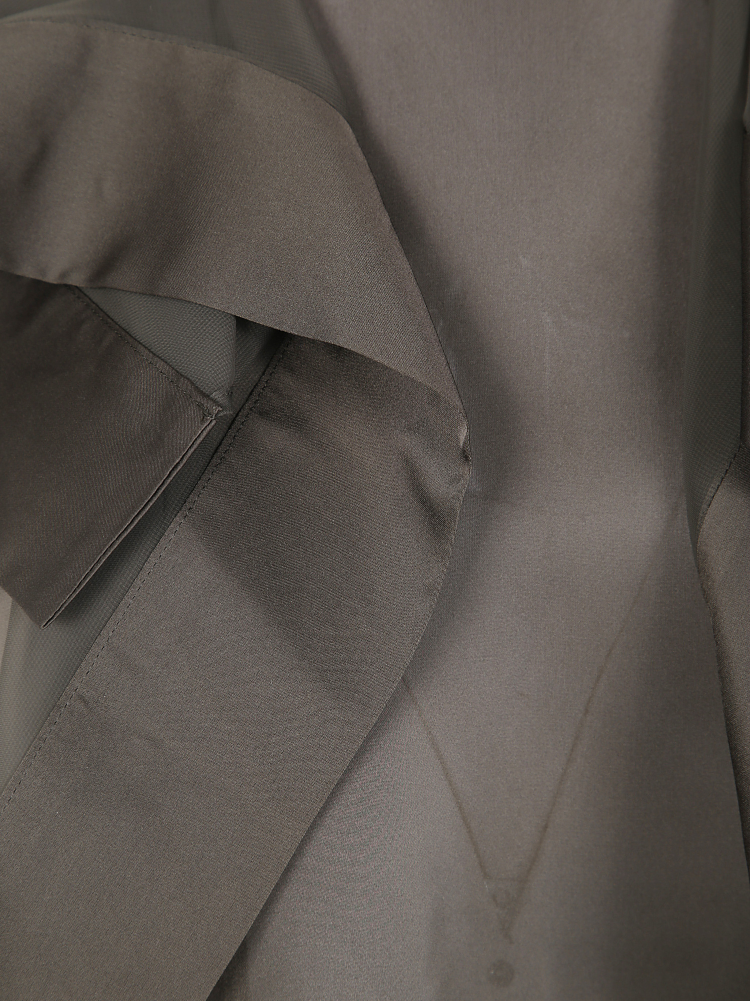 Sacai Asymmetrical Layered Satin Chiffon Tank Top In Gray