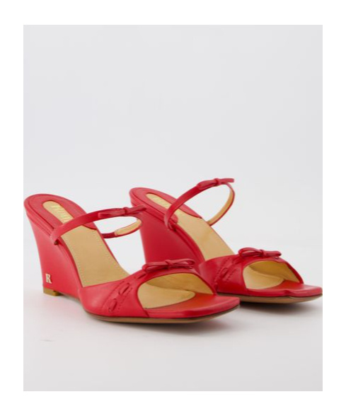 Rouje Logo Wedges Sandals In Red