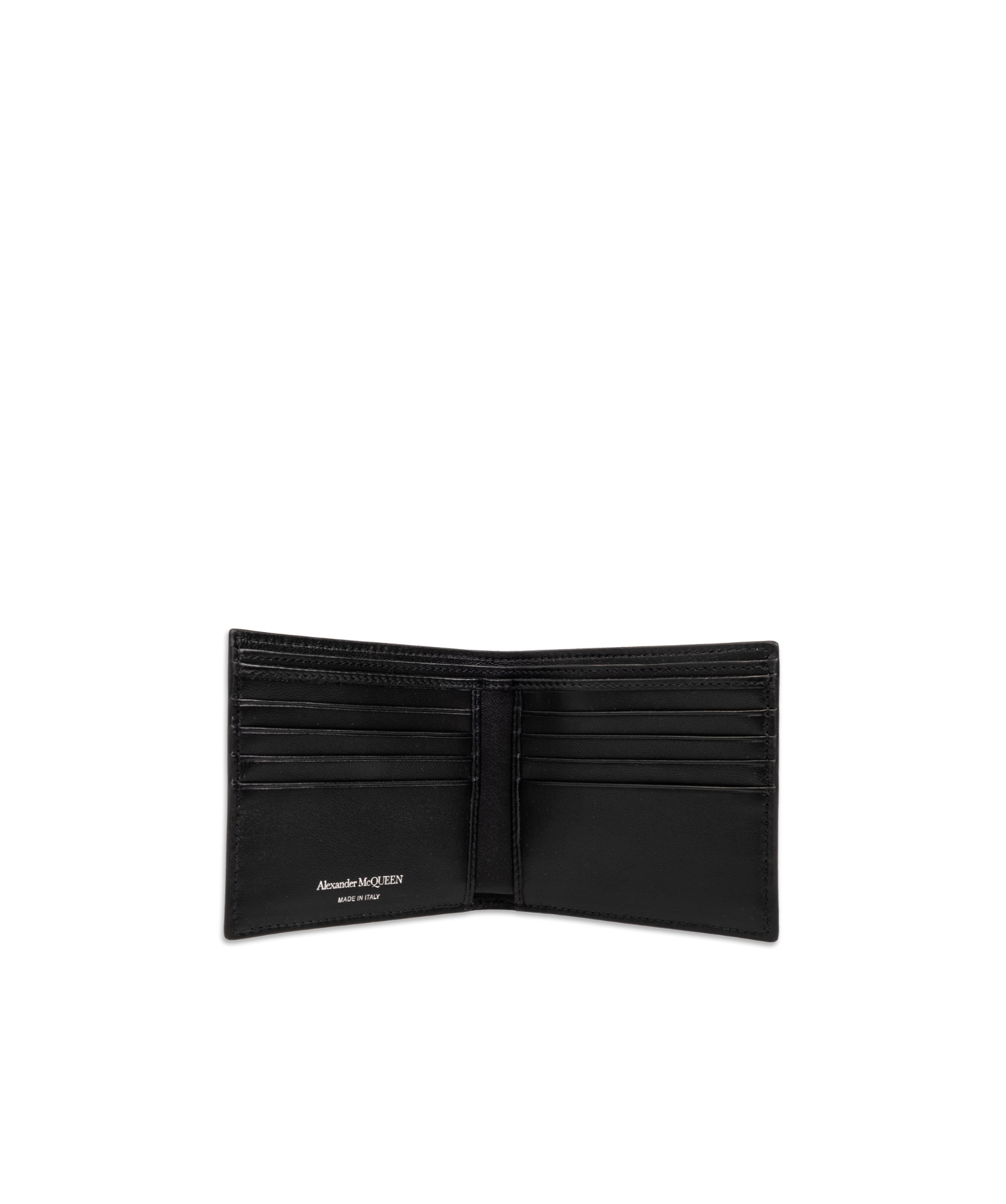Alexander Mcqueen Logo Printed Bi-fold Wallet In Brown