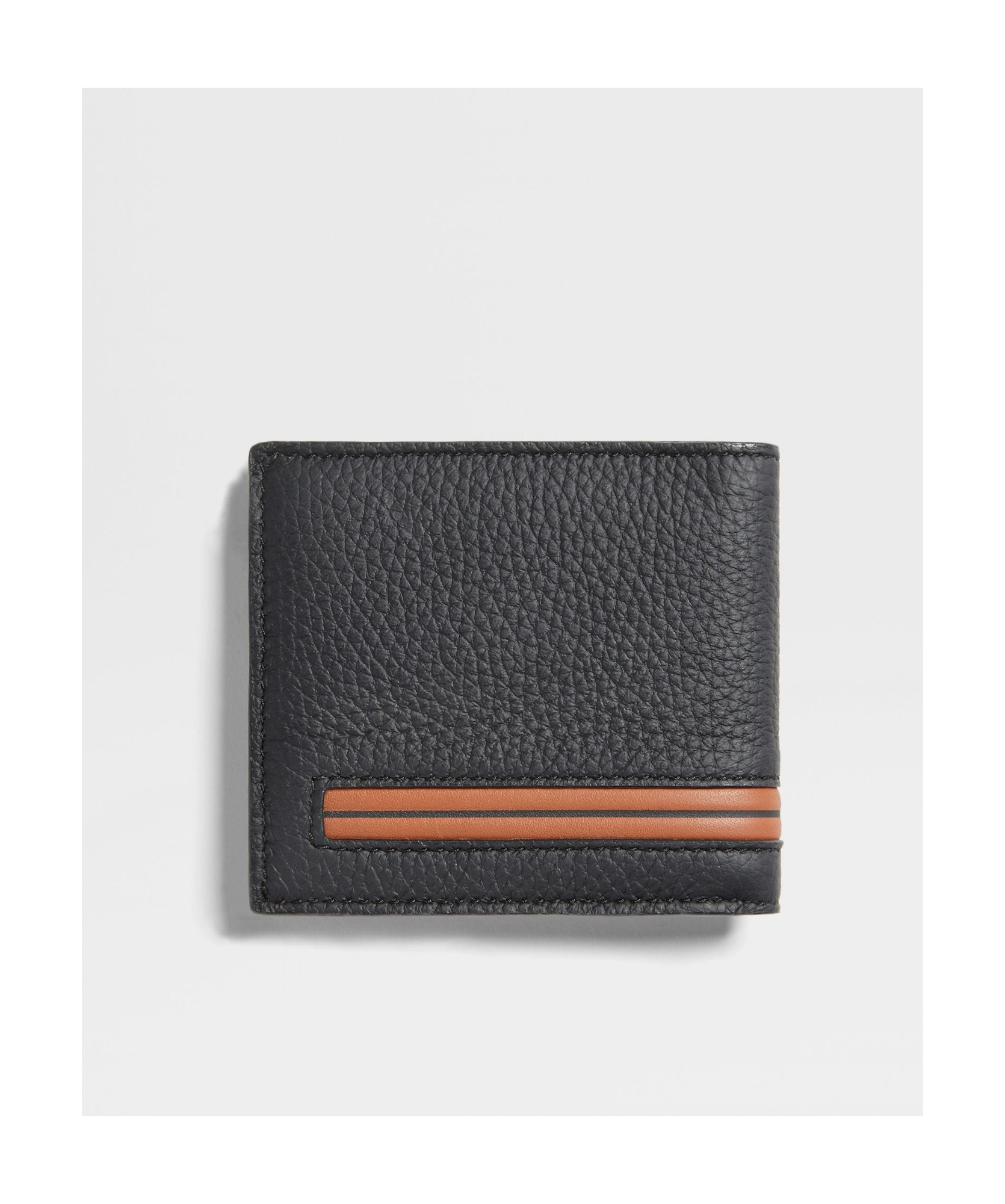 Zegna Bi-fold Leather Wallet In Black