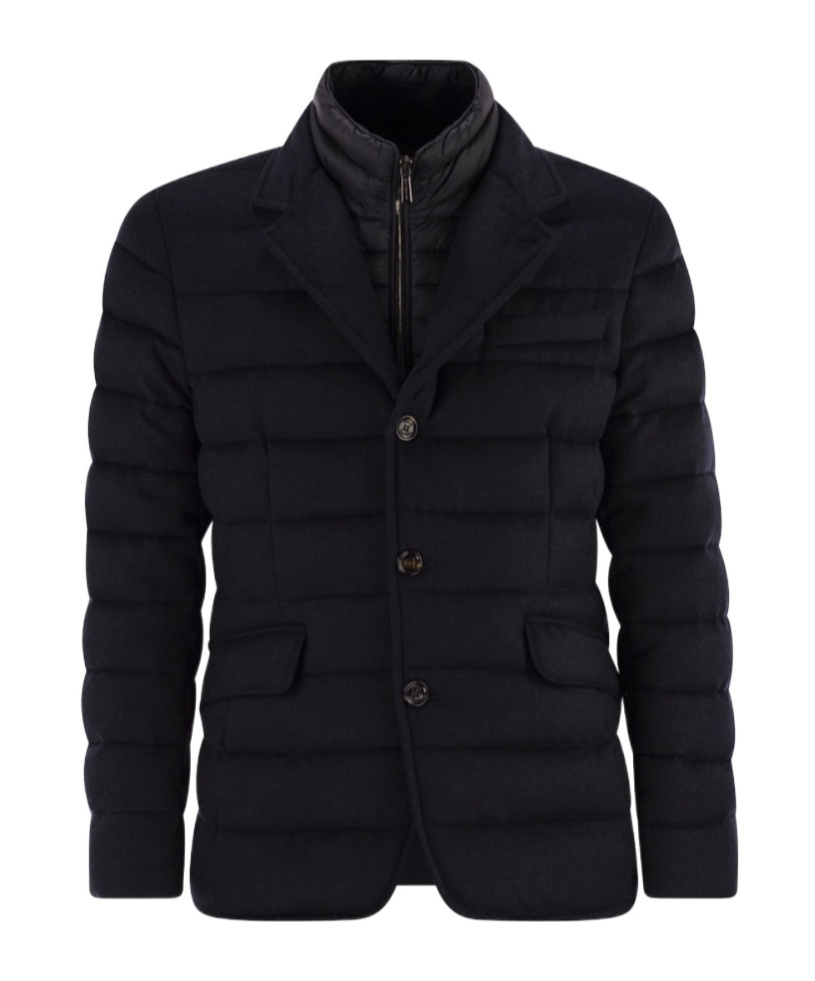 Moorer Long-sleeved Down Jacket In Black
