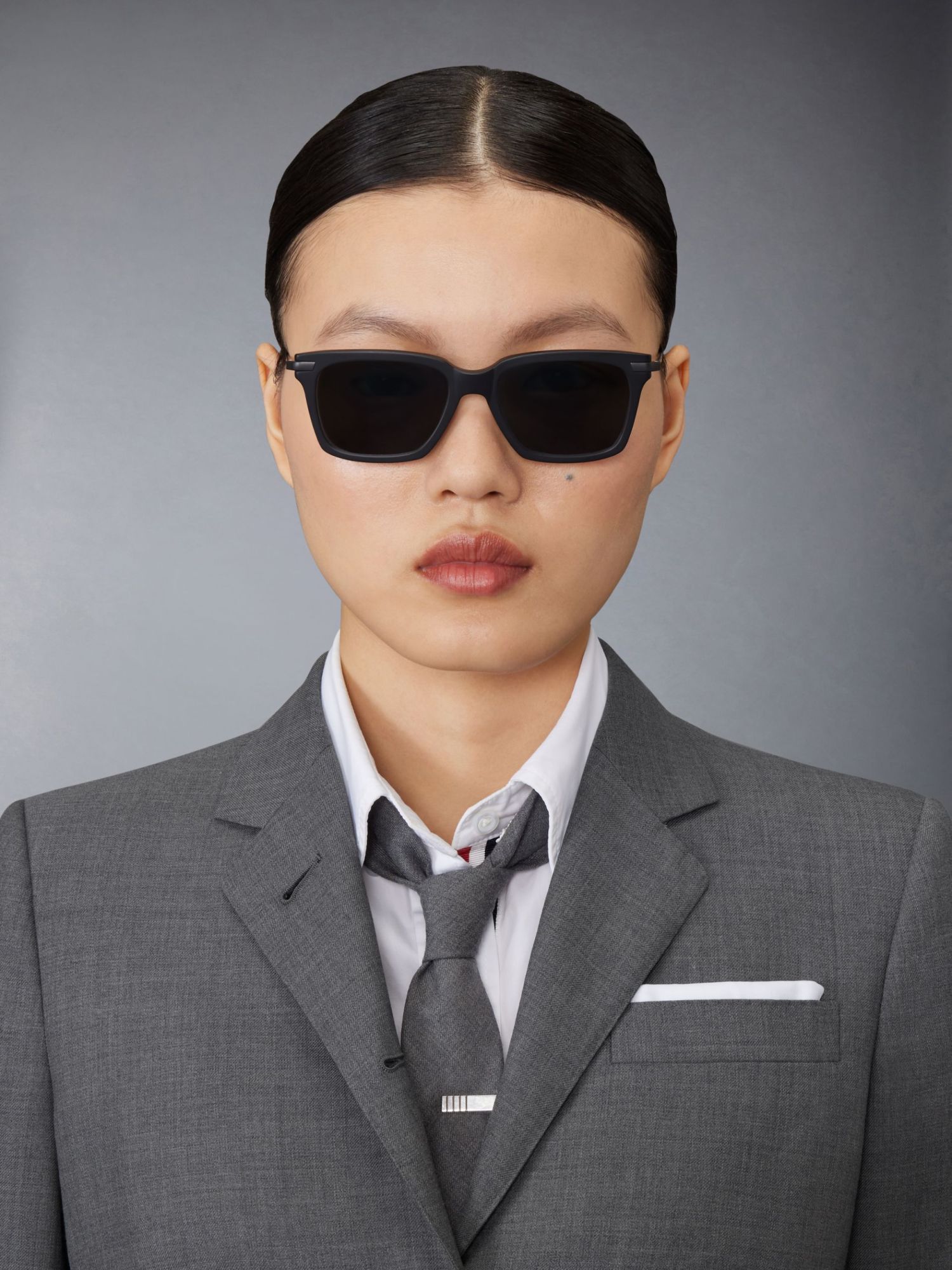 Thom Browne Eyewear Square Frame Glasses In Black