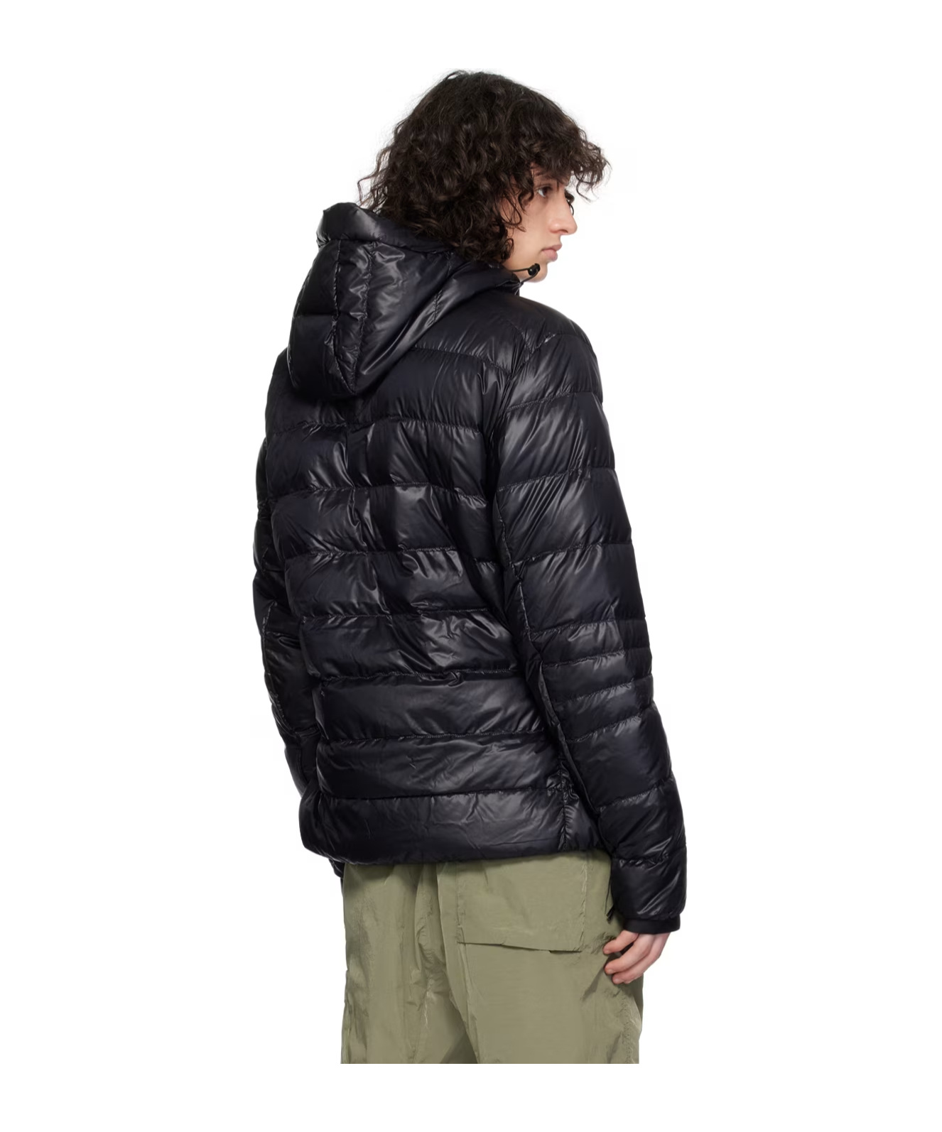 Shop Canada Goose Zipper Long-sleeved Down Jacket In Black