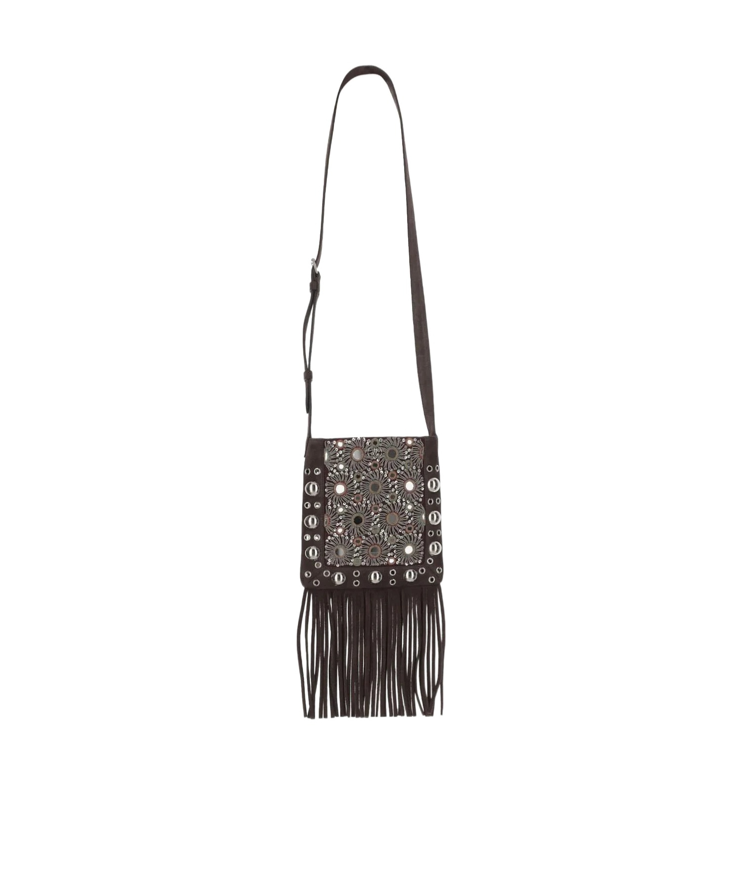 Valentino Fringe Shoulder Bag In Brown