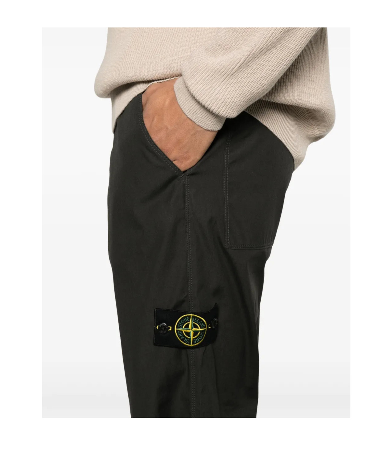 Stone Island Belt Loop Track Pants In Charcoal-grey