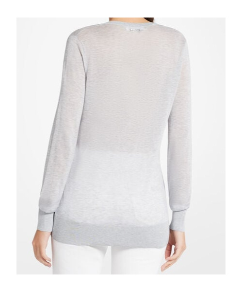 Michael Michael Kors V-neck Knitted Pullover In White