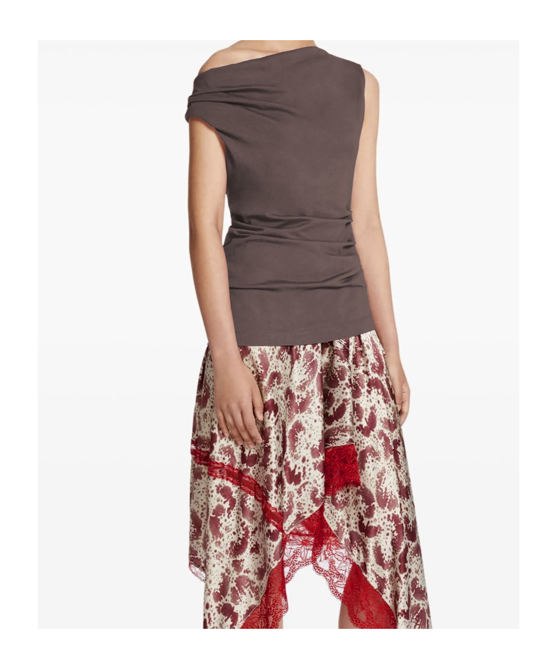 Dries Van Noten One-shoulder Top With Draped And Ruched