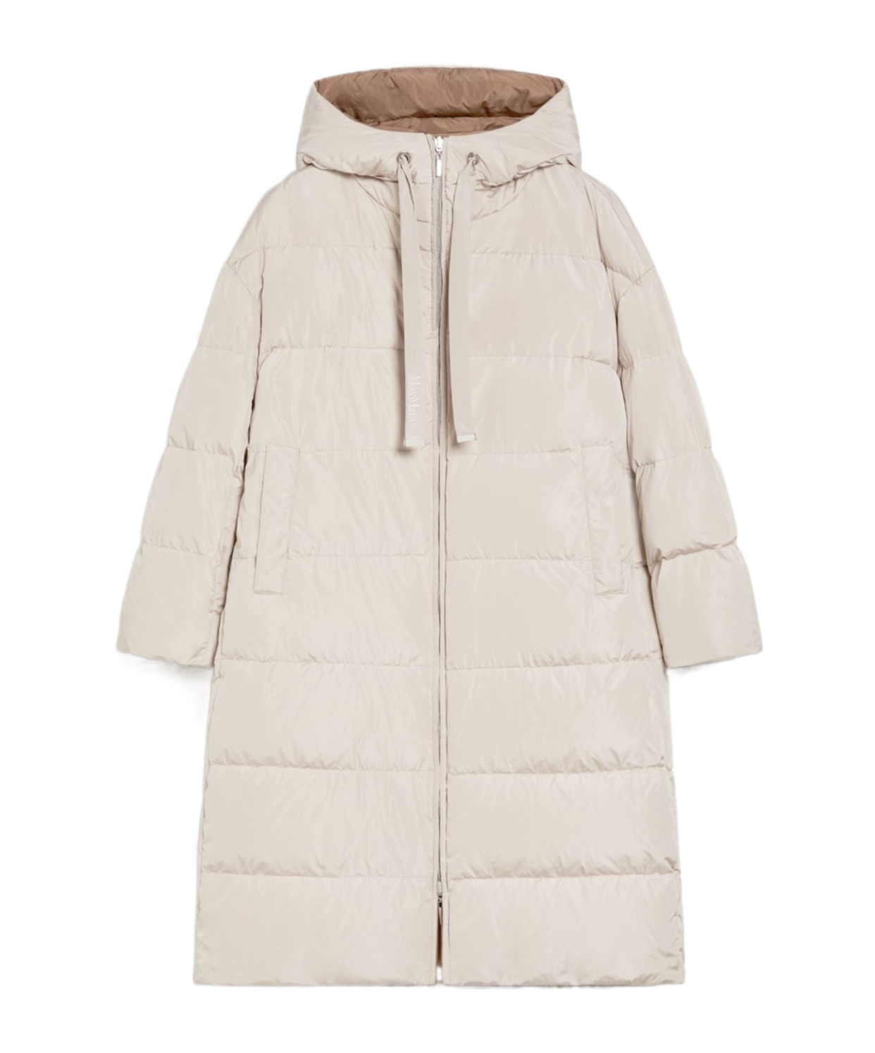 Max Mara Long Double-sided Down Jacket In White