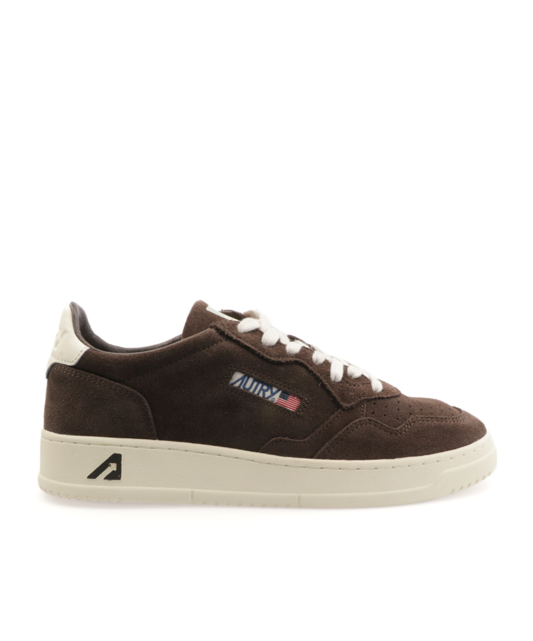 Autry Low-top Suede Sneakers With Rubber Sole And Lace-up Closure In Green