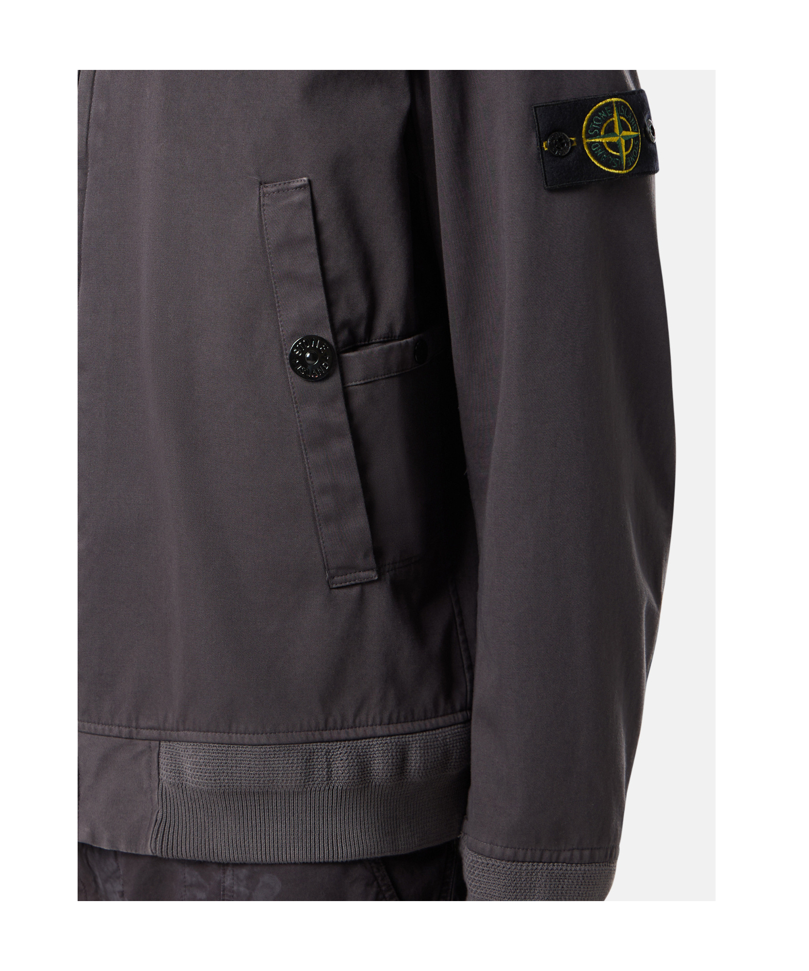 Stone Island Compass-badge Bomber Jacket In Charcoal-grey