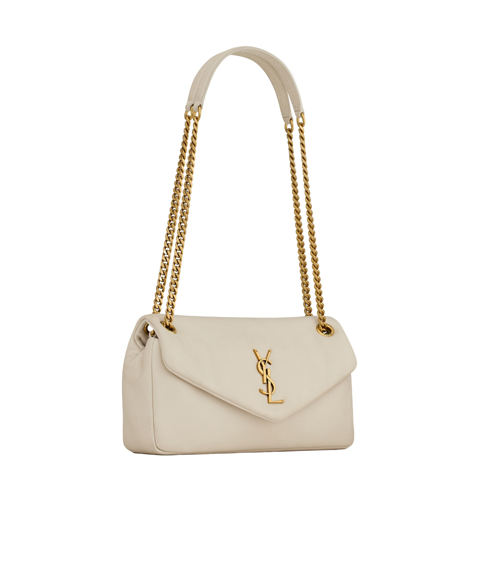 Saint Laurent Small Puffer Shoulder Bag In Nude