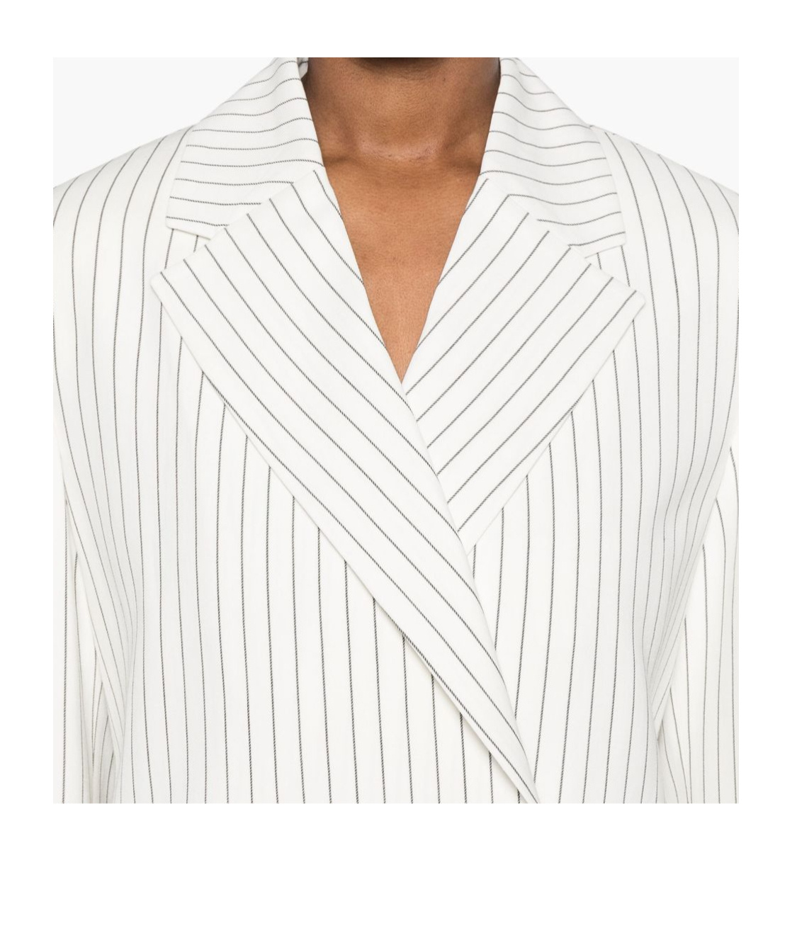 Loulou Studio Striped Suit Coat In White
