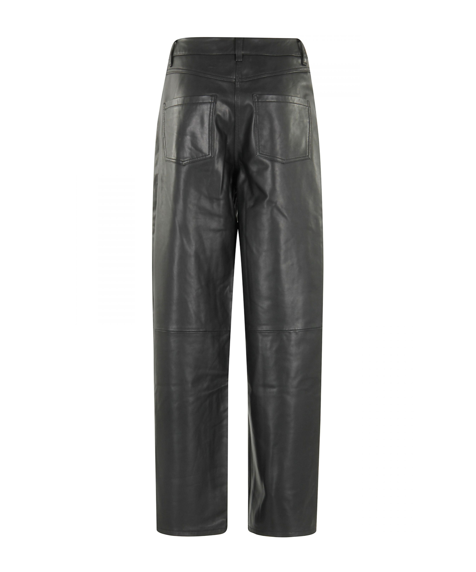 Remain Birger Christensen Cocoon Leather Panel Trousers In Black