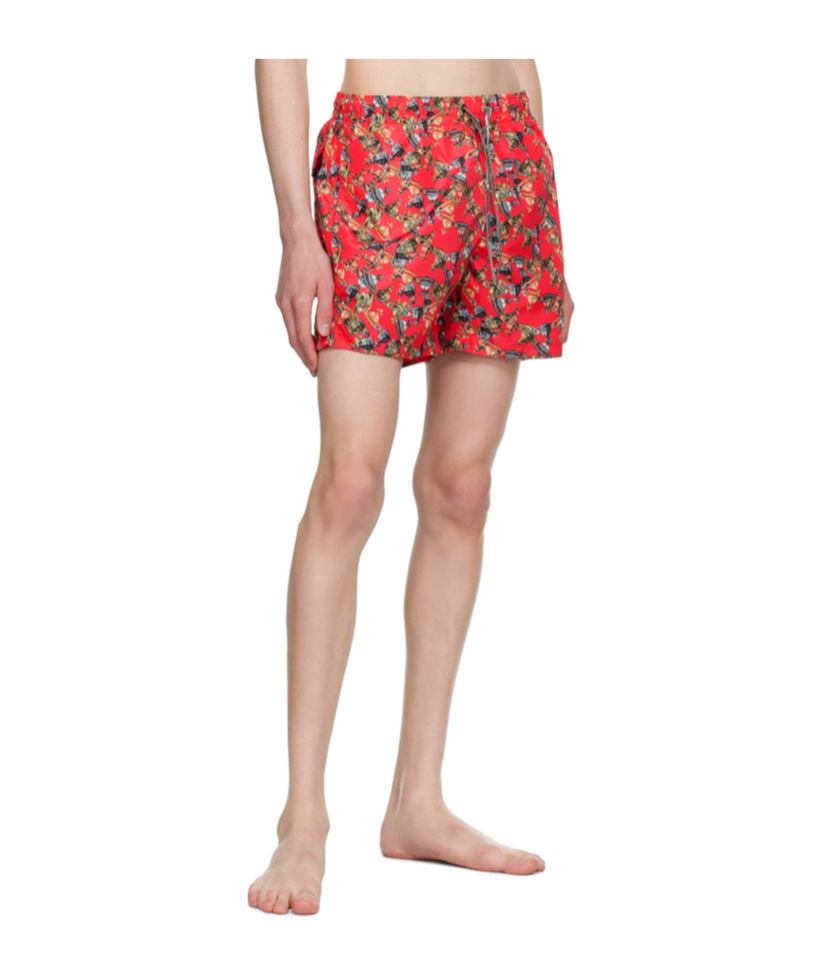 Vivienne Westwood Crazy Orb Swim Shorts In Nude