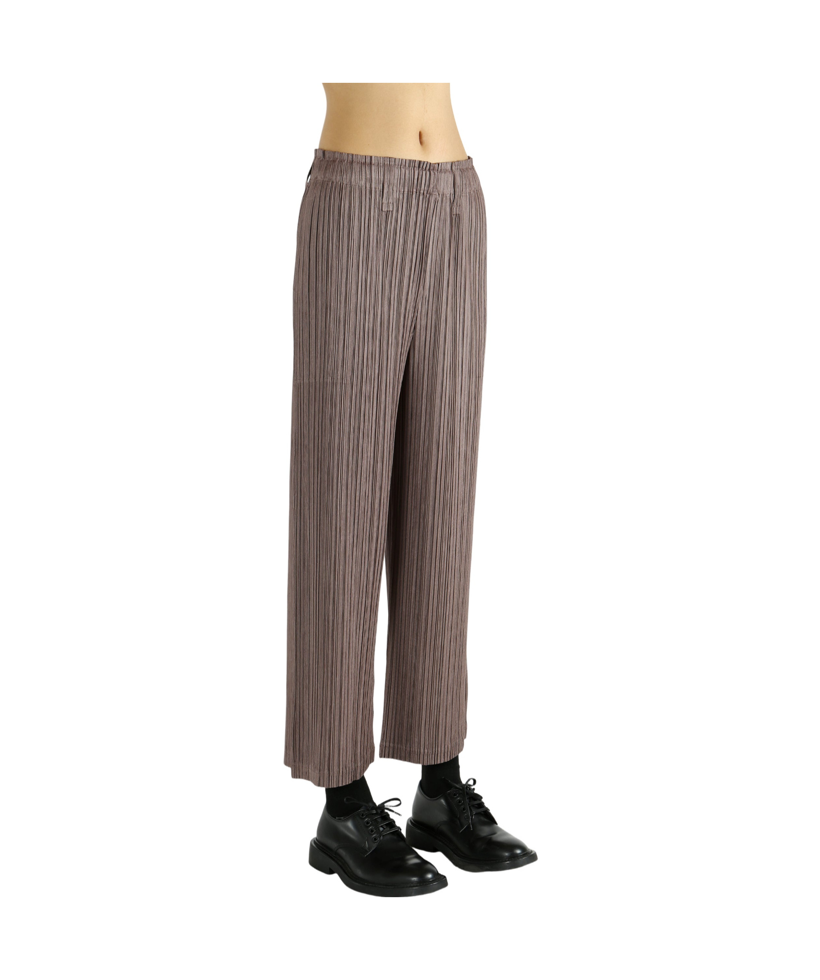 Issey Miyake Pleated Casual Pants In Brown