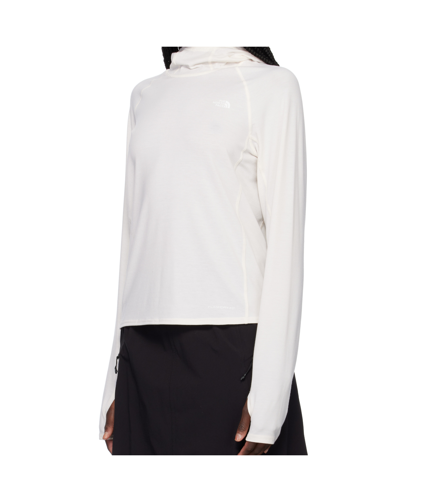 The North Face Long Sleeve Hoodie In White