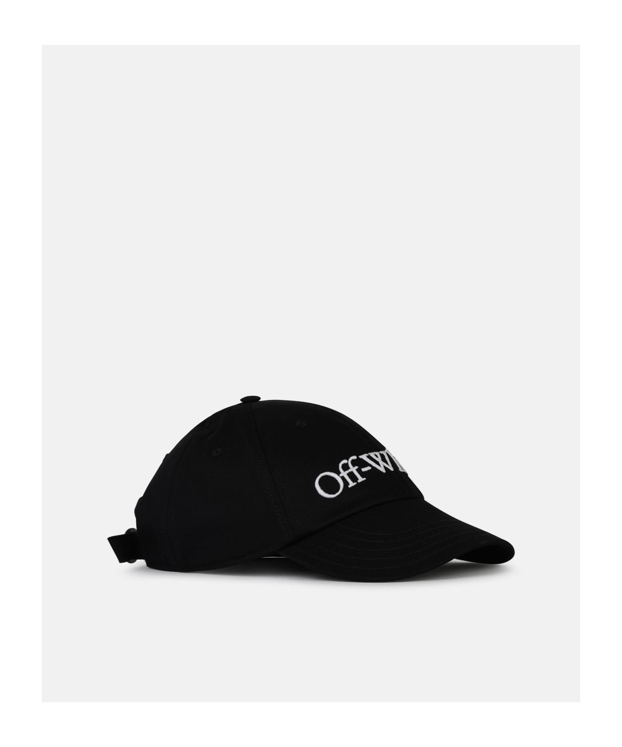 Off-white Logo Cotton Baseball Cap In Black