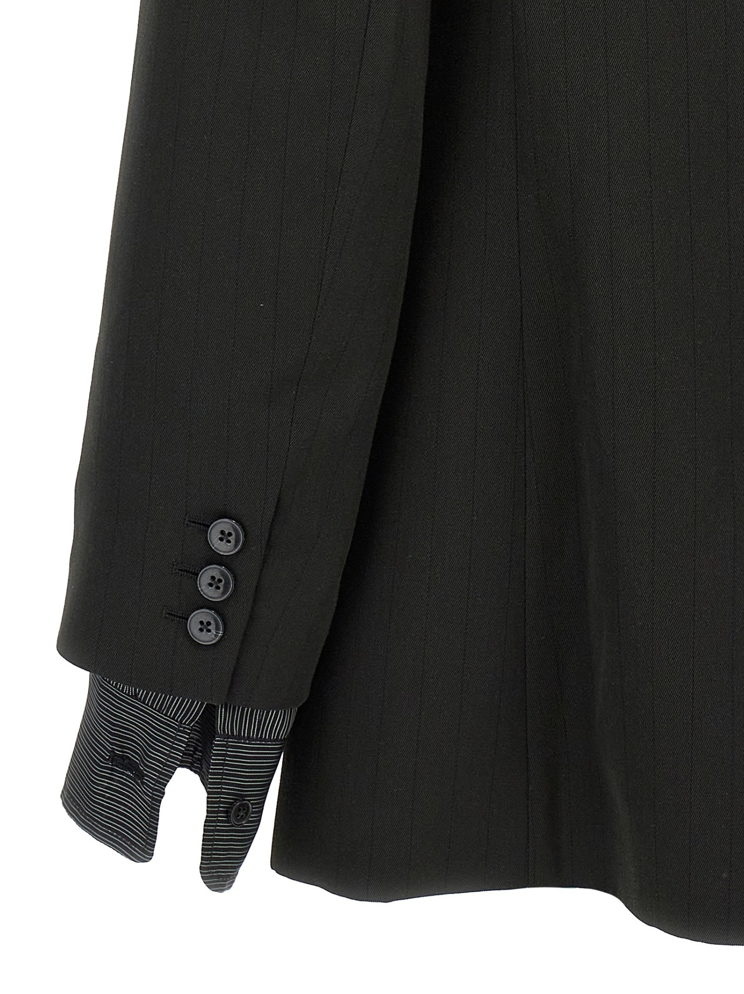 Shop Martine Rose Layered Double-breasted Blazer In Black