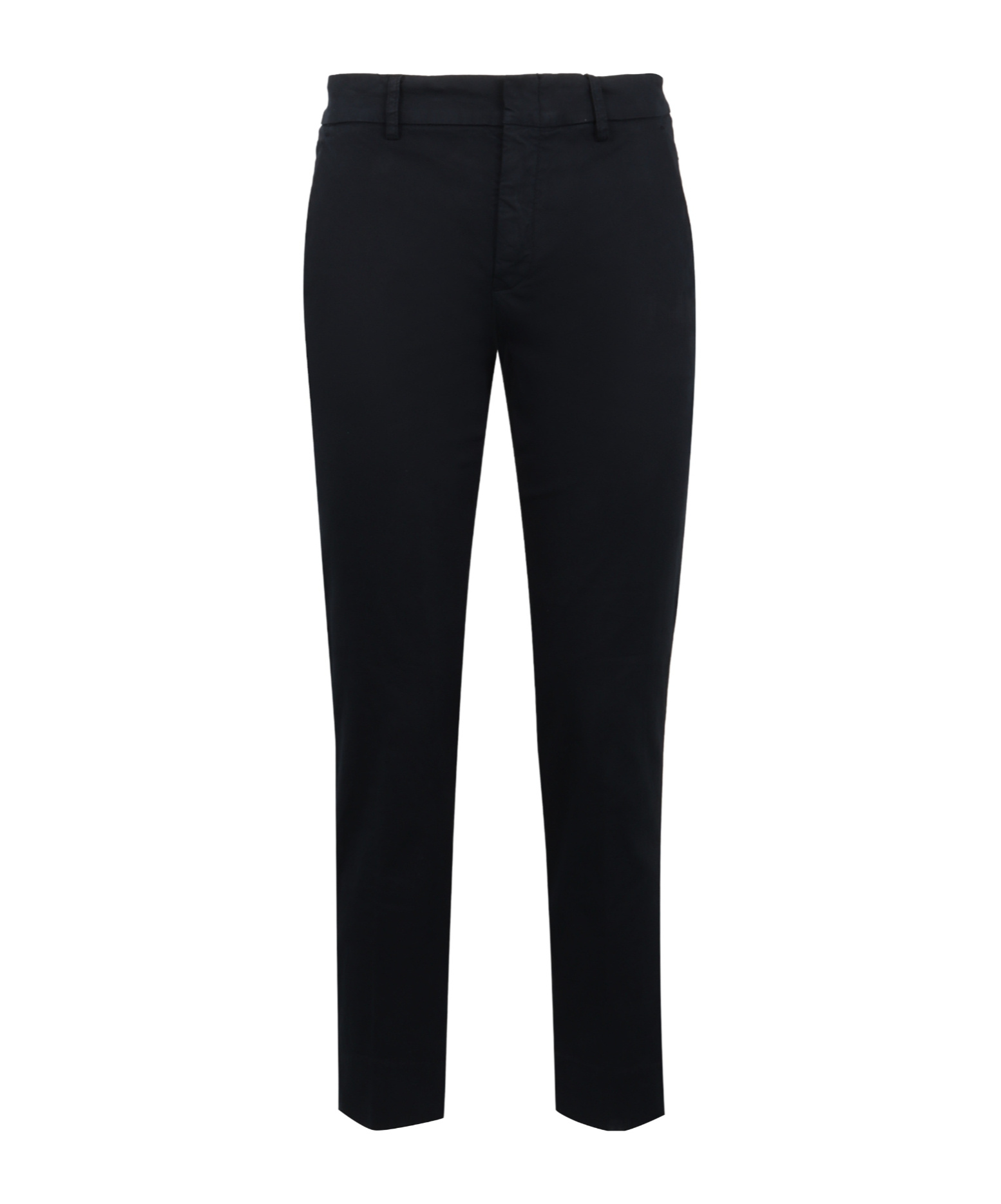 Aspesi Cotton Trousers With Belt Loops And Two Side Pockets In Black