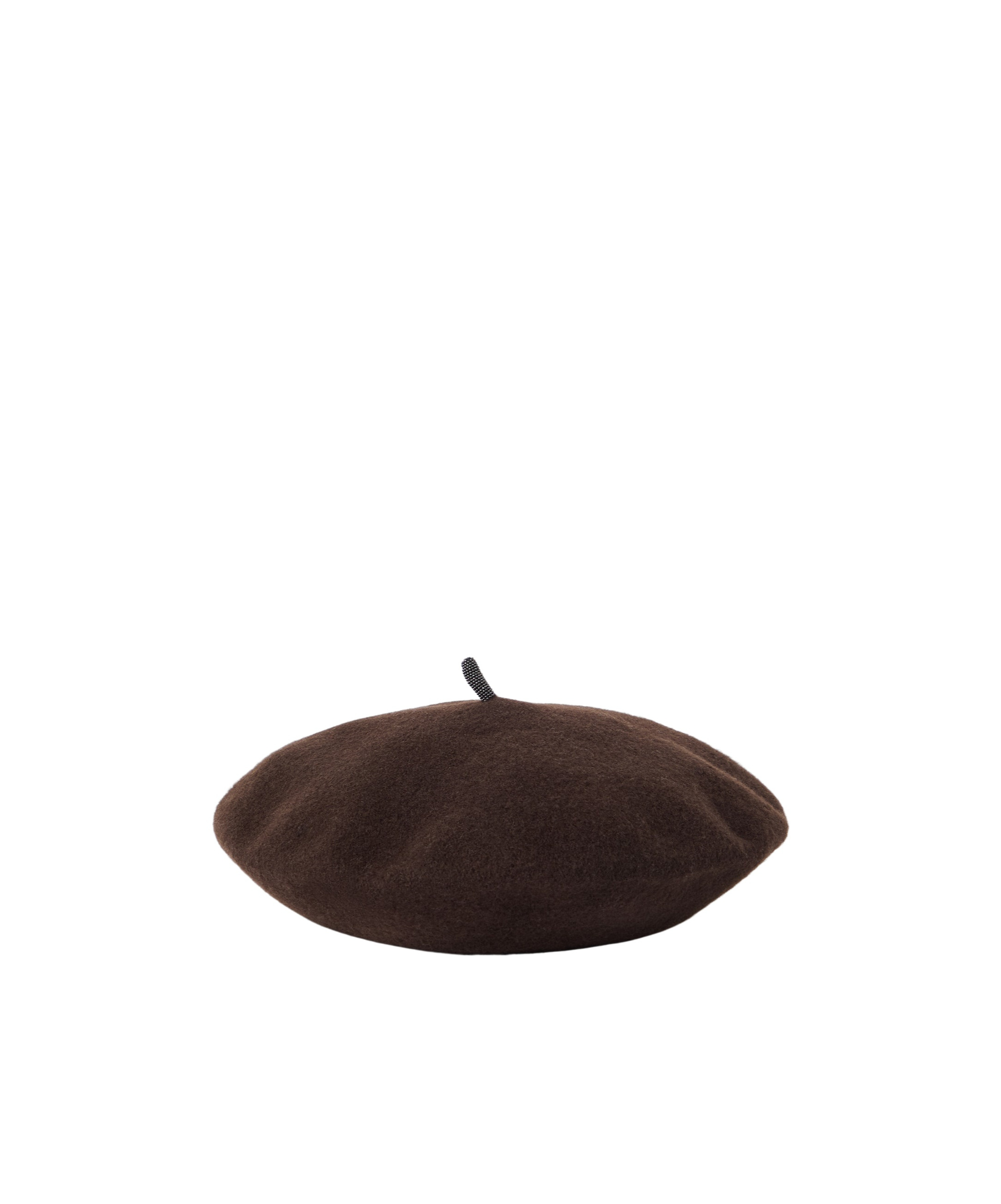 Brunello Cucinelli Wool Beret In Brown