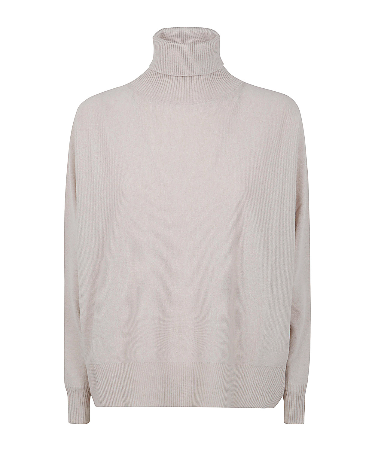 D Exterior High-necked Long-sleeved Sweater In Gray