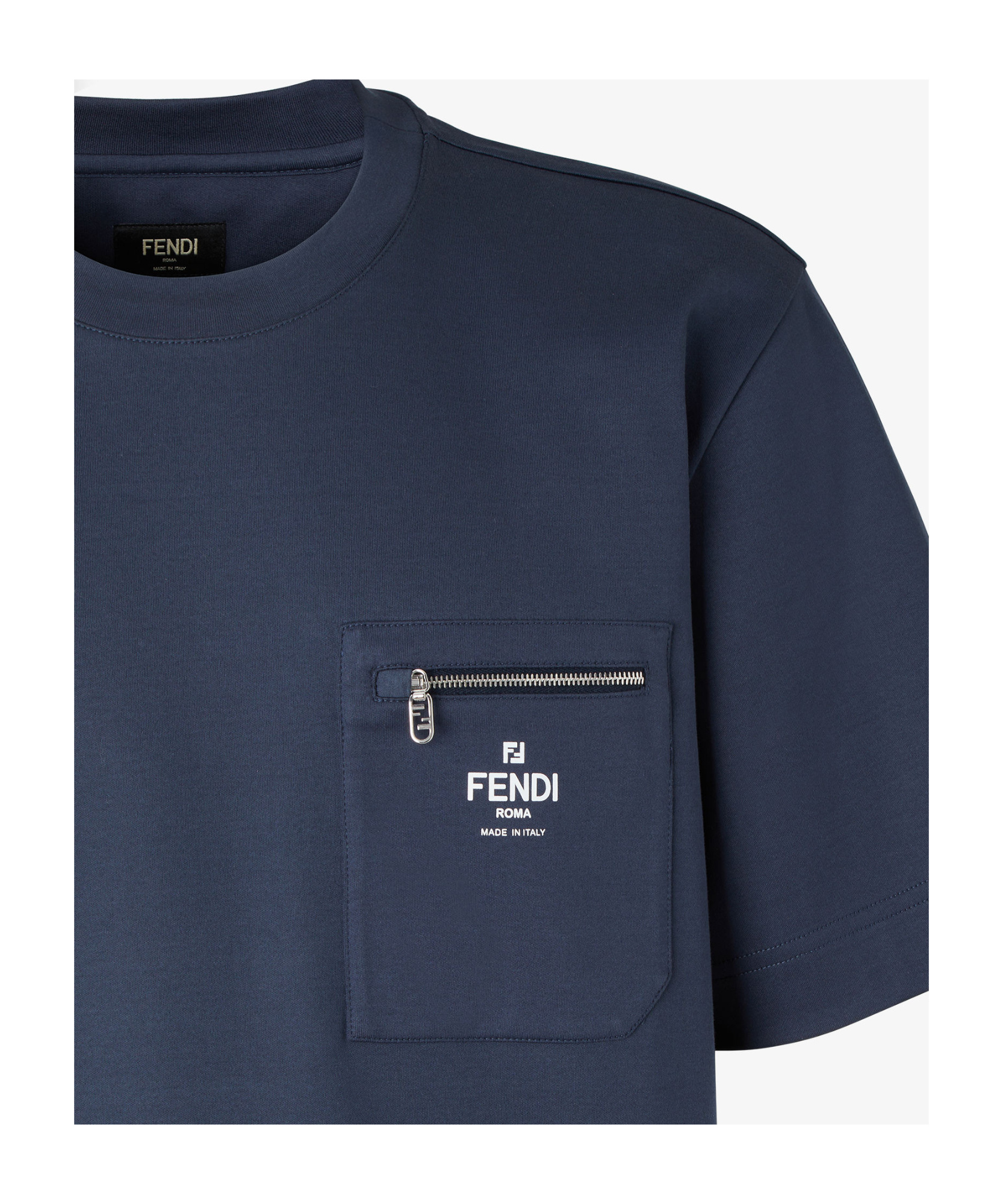 Fendi Pocket T-shirt In Blue