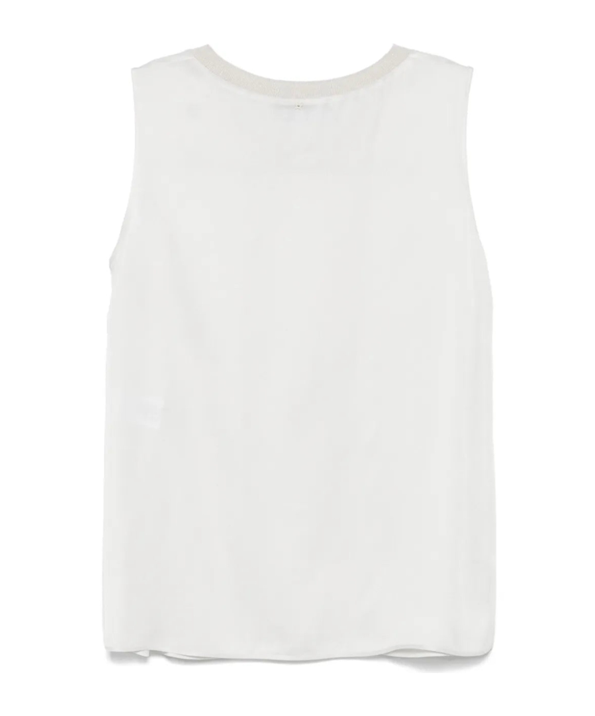 Lorena Antoniazzi Light Grey Satin Tank Top In White