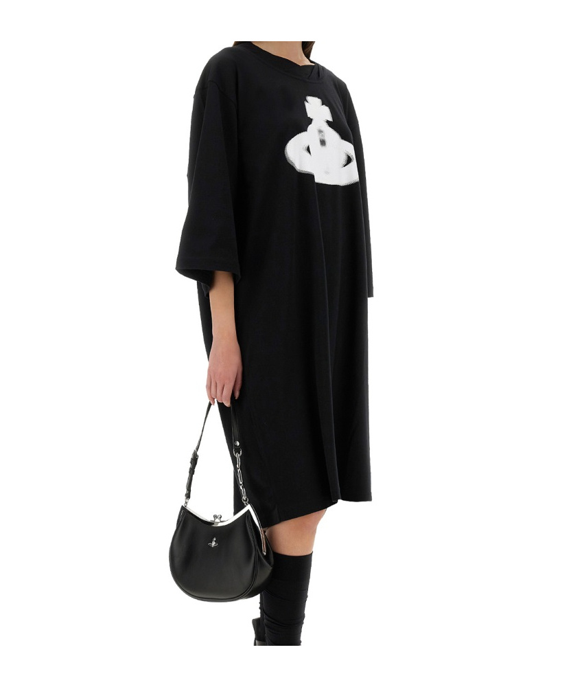 Vivienne Westwood Halftone Orb Isla T-shirt Dress In Black