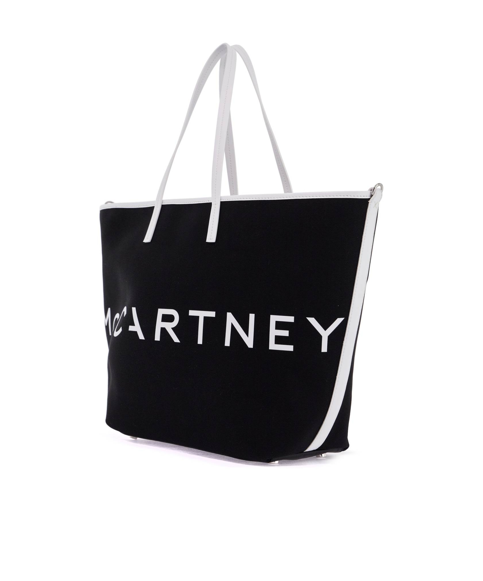 Stella Mccartney Canvas Tote Bag In Black