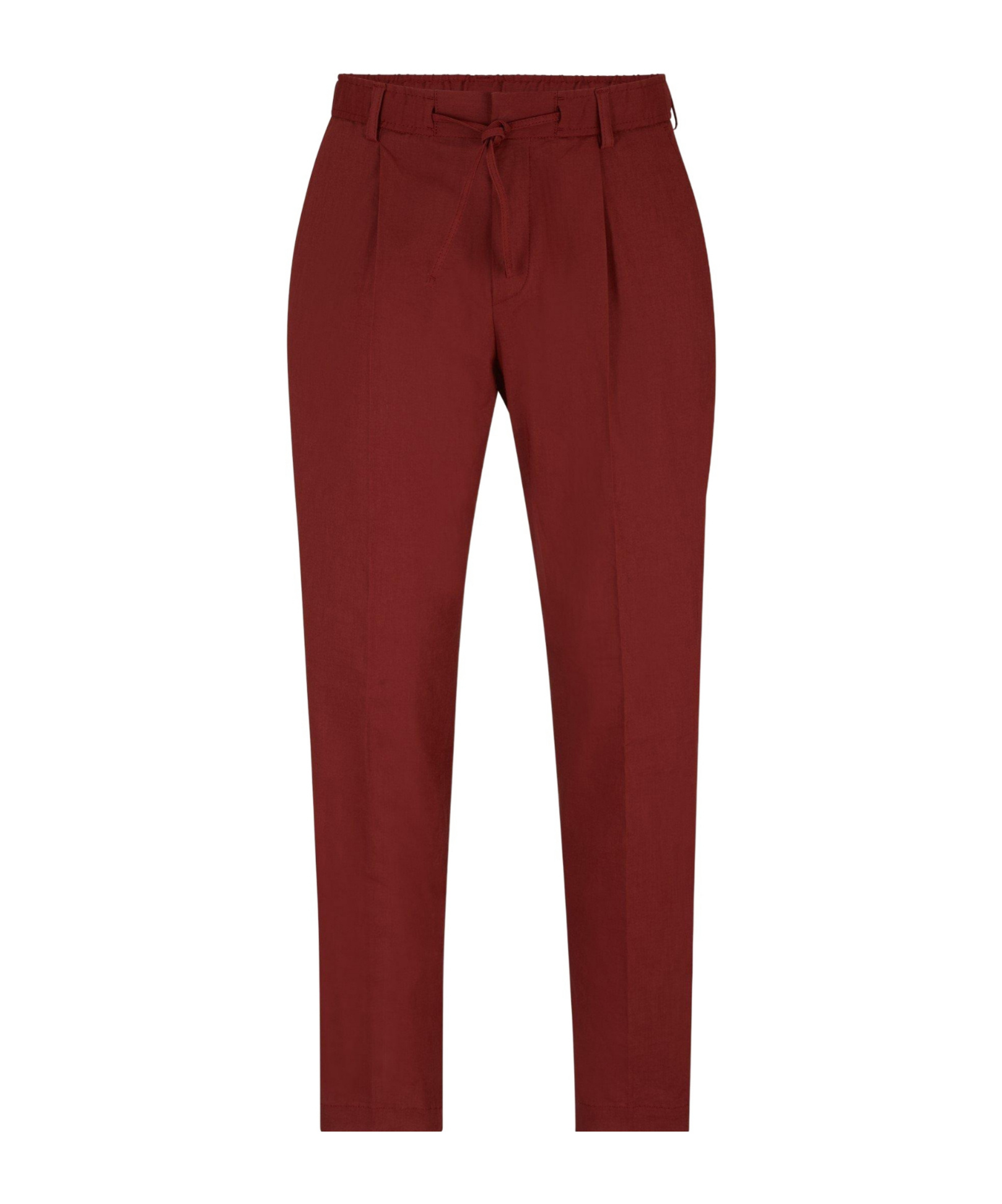 Hugo Boss Drawstringwaist Pleated Trousers In Red