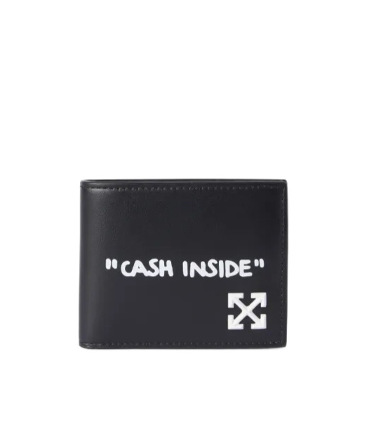 Off-white Jitney Quote Bi-fold Wallet In Black