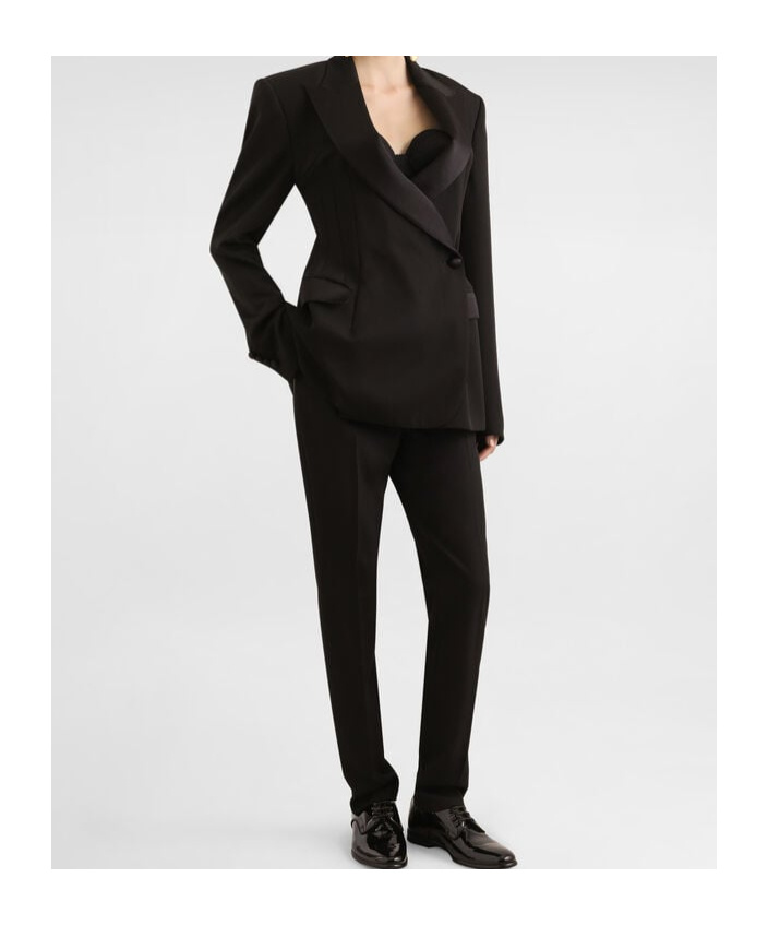Dolce & Gabbana High-waist Tailored Trousers In Black