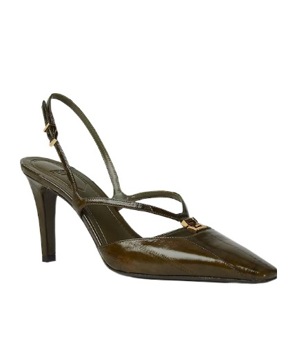 Fendi Ffold Pumps Green In Multi