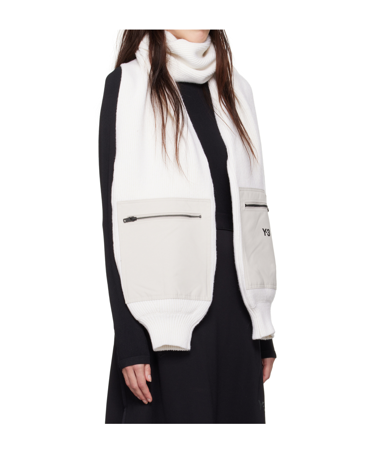 Shop Y-3 Ny Scarf In White