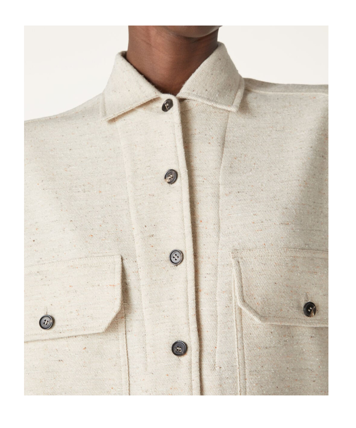 Loro Piana Shirt Coat In White