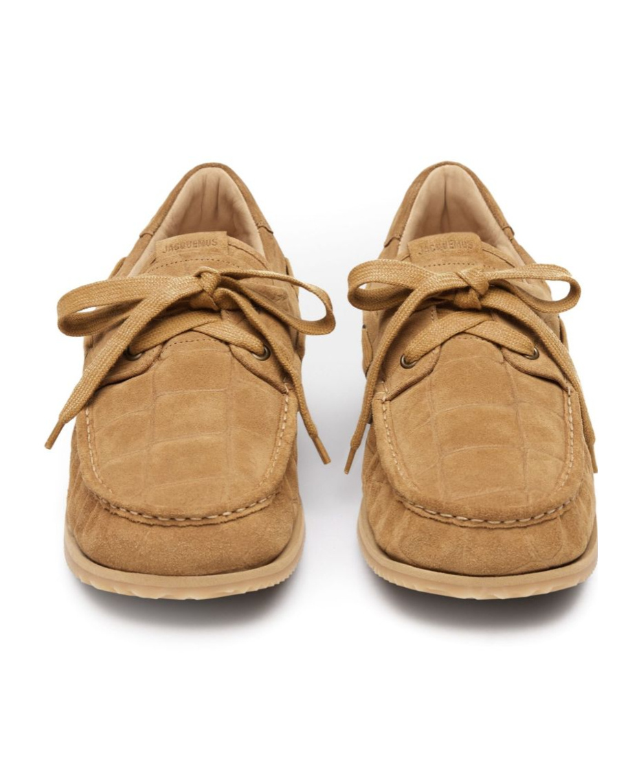 Jacquemus Calf Leather Loafer In Caramel Brown In Brown