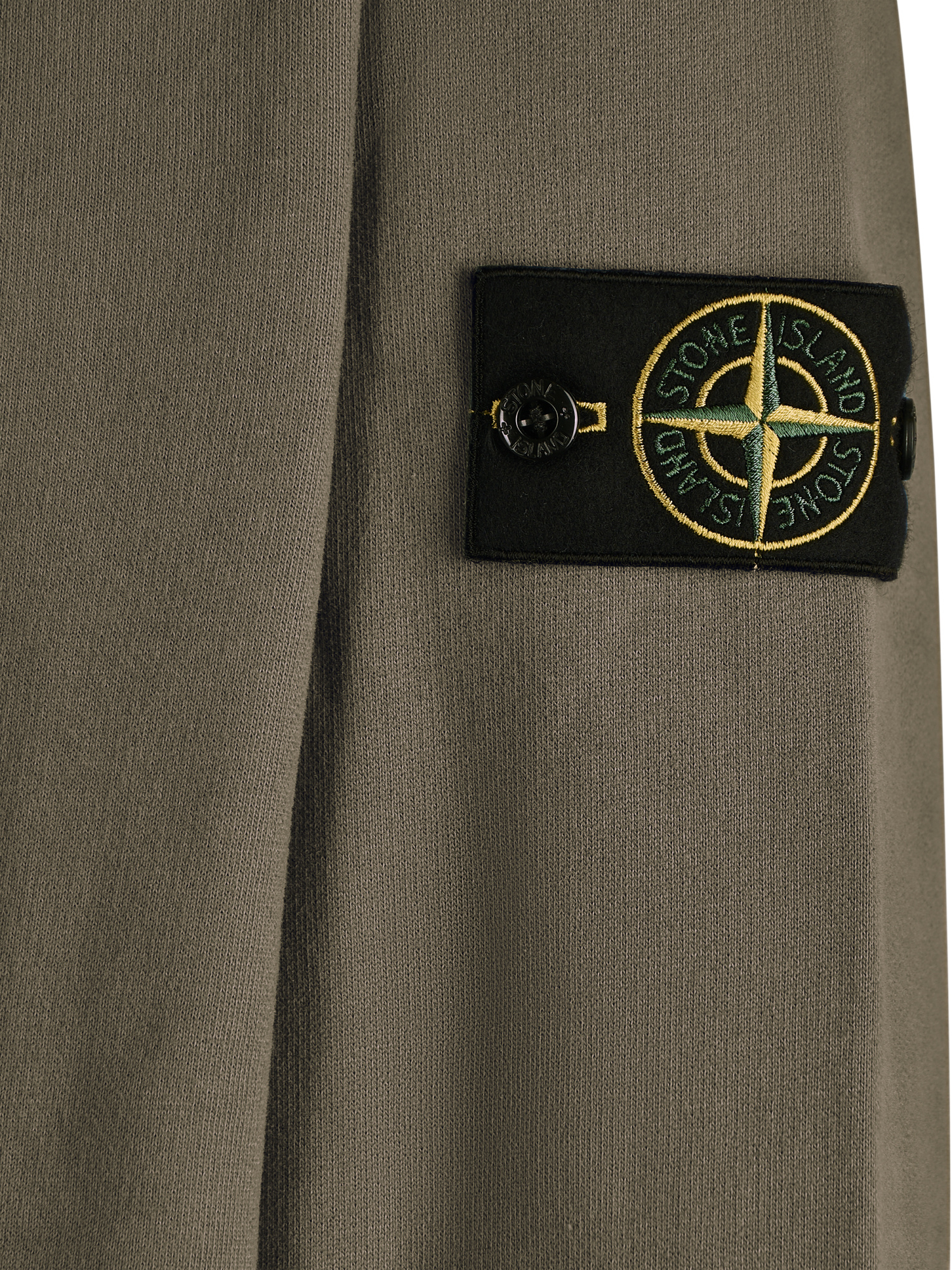 Stone Island Minimalist Organic Cotton Sweatshirt With Logo Patch In Animal Print